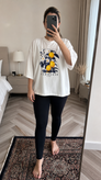 تیشرت زنانه لش و اورسایز طرحدار تابستانی