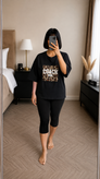 تیشرت زنانه لش طرح Coach پلنگی